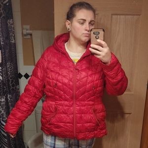Plus size down windproof jacket
